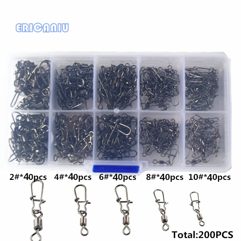 200 шт. Роллинг Рыбалка поворотный с хорошим оснастки море рыболовные Вертлюги