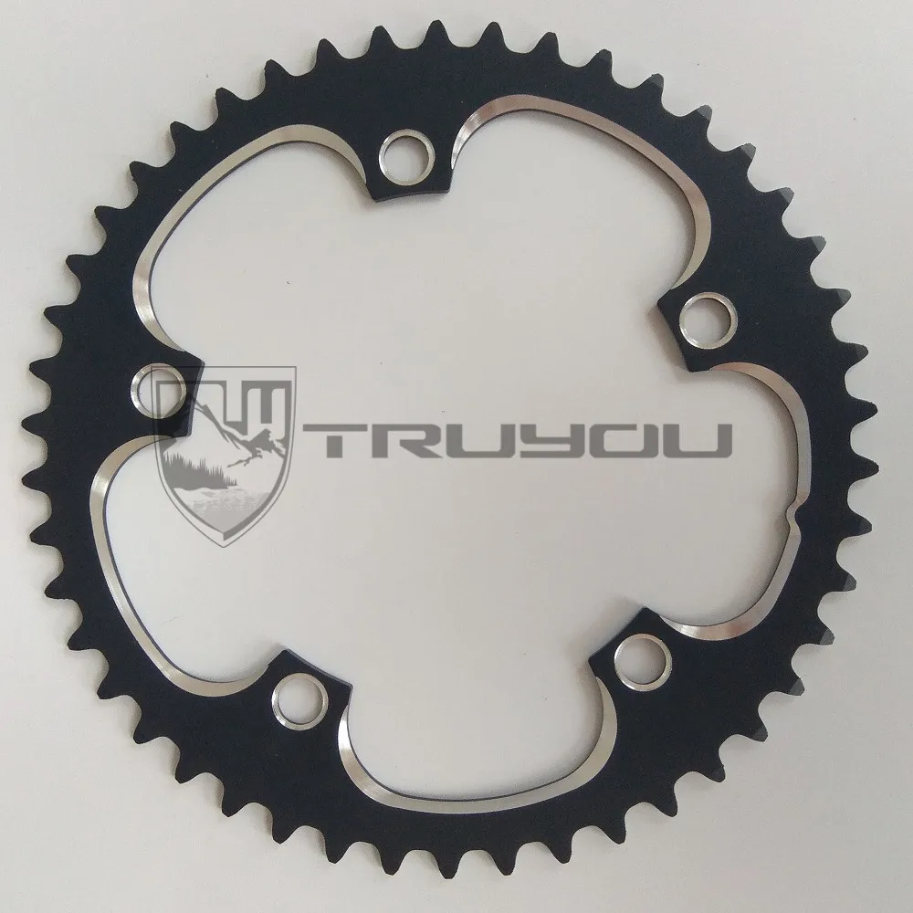 TRUYOU цепь колеса 130BCD 38T 39T 40T 42T 44T 46T 48T 50T 52T 53T 56T складной велосипед цепь для дорожного велосипеда - Цвет: 46T