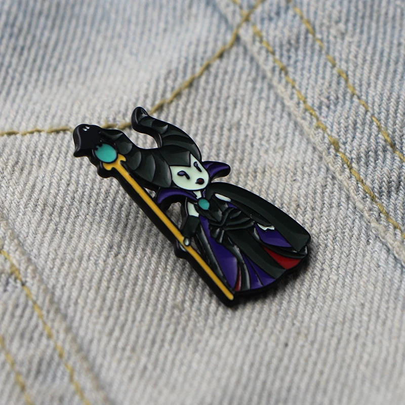 DMLSKY Maleficent Art эмалированные булавки и броши нагрудные булавки рюкзак сумки значок украшения одежды подарки M3371