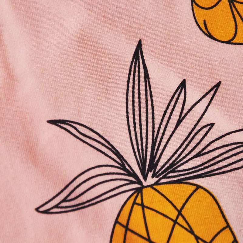 Новое Прибытие Мода Лето Девушки Одежда Наборы Симпатичные Ананас Шаблон Хлопка