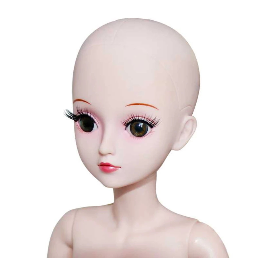 60 см BJD Naked Baby Body 19 Joint Real Eye Подвижная кукла обнаженная модель детская