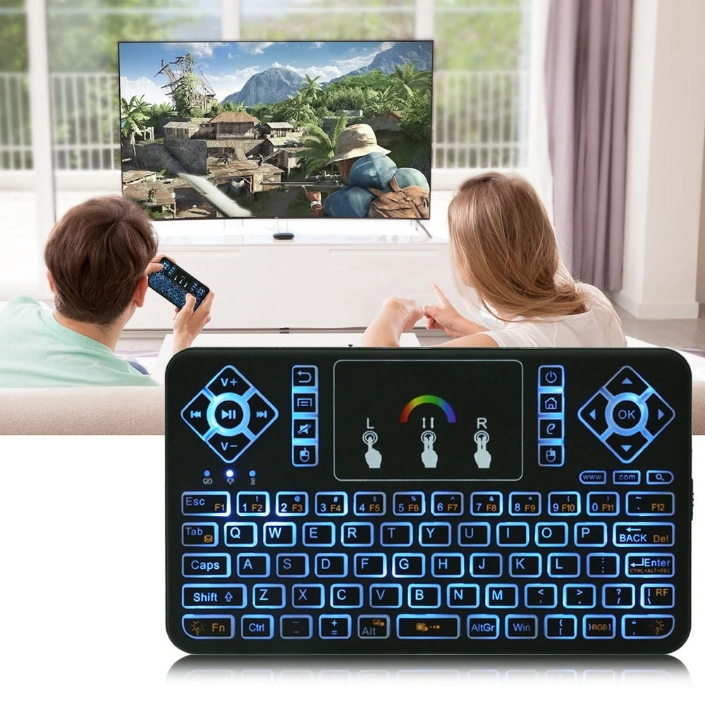 Q9 Беспроводная черная мини клавиатура Air mouse 2,4G Ручной тачпад пульт дистанционного управления для телефона smart tv box PC Новинка