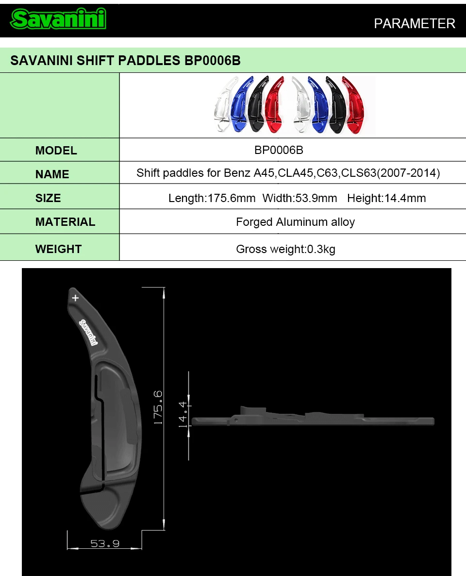 Savanini алюминиевое рулевое колесо сдвиг Paddle Shifter расширение для бензамид A45 cl45 C63 S63 GLA45 2009- авто Стайлинг