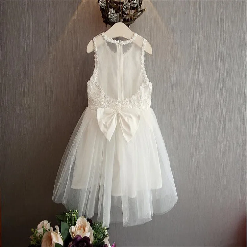 Кружевное платье с цветочным принтом для девочек элегантное детское подружки