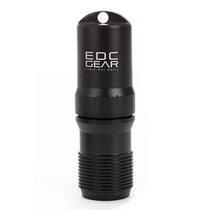 EDC аварийная Медицинская бутылка для туризма для выживания самообороны металлический водонепроницаемый портативный брелок для кемпинга на открытом воздухе оборудование инструменты - Цвет: Black