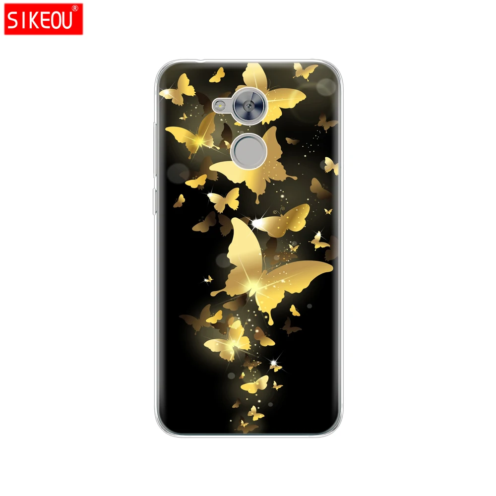 12066 Чехол для телефона huawei honor 6A, Мягкий ТПУ силиконовый чехол на заднюю панель, 360, полностью защитный чехол с принтом кота цветка - Цвет: 12066