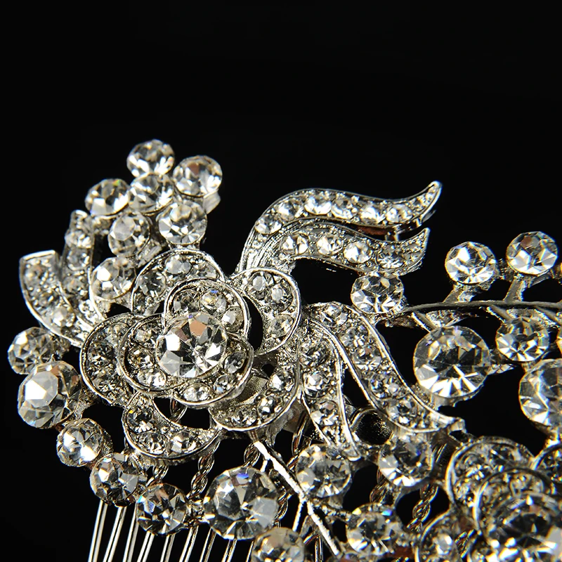 Роскошные высококачественные Австрийские криатальные гребни для волос с