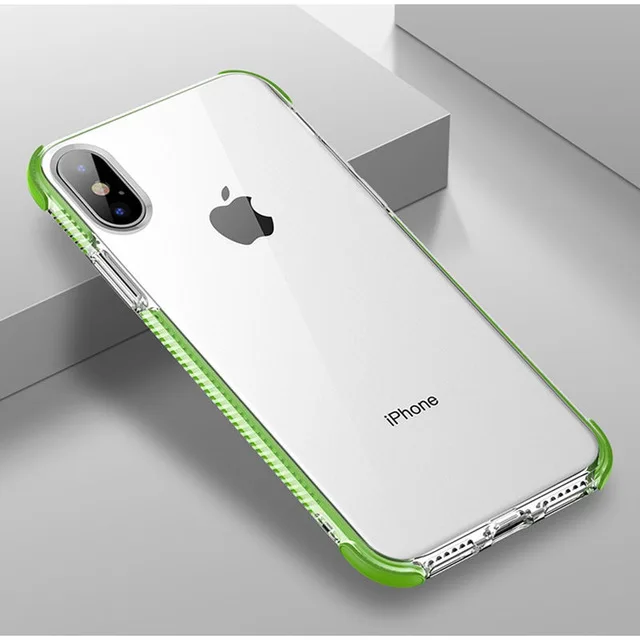 Style 2 Противоударный бампер прозрачный силиконовый чехол для телефона для iPhone 11Pro Max X XR XS Max 8 7 6 6S Plus прозрачный защитный чехол - Цвет: Style 2