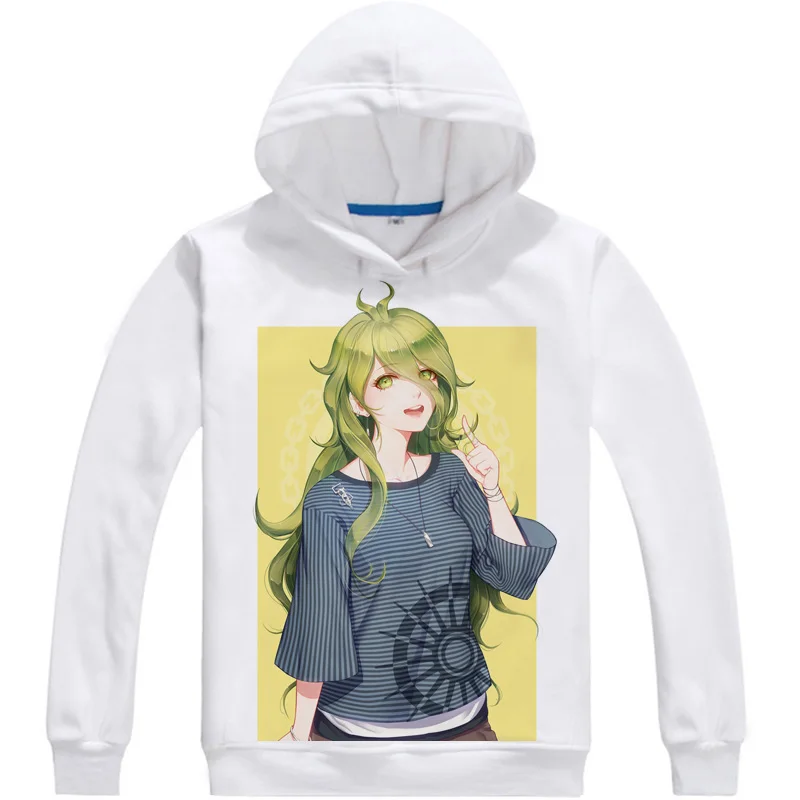 Макото наэги Kyoko Kirigiri мужские толстовки Danganronpa V3 убийства гармонии Толстовка уличная аниме-толстовка с принтом длинная куртка с капюшоном - Цвет: Зеленый
