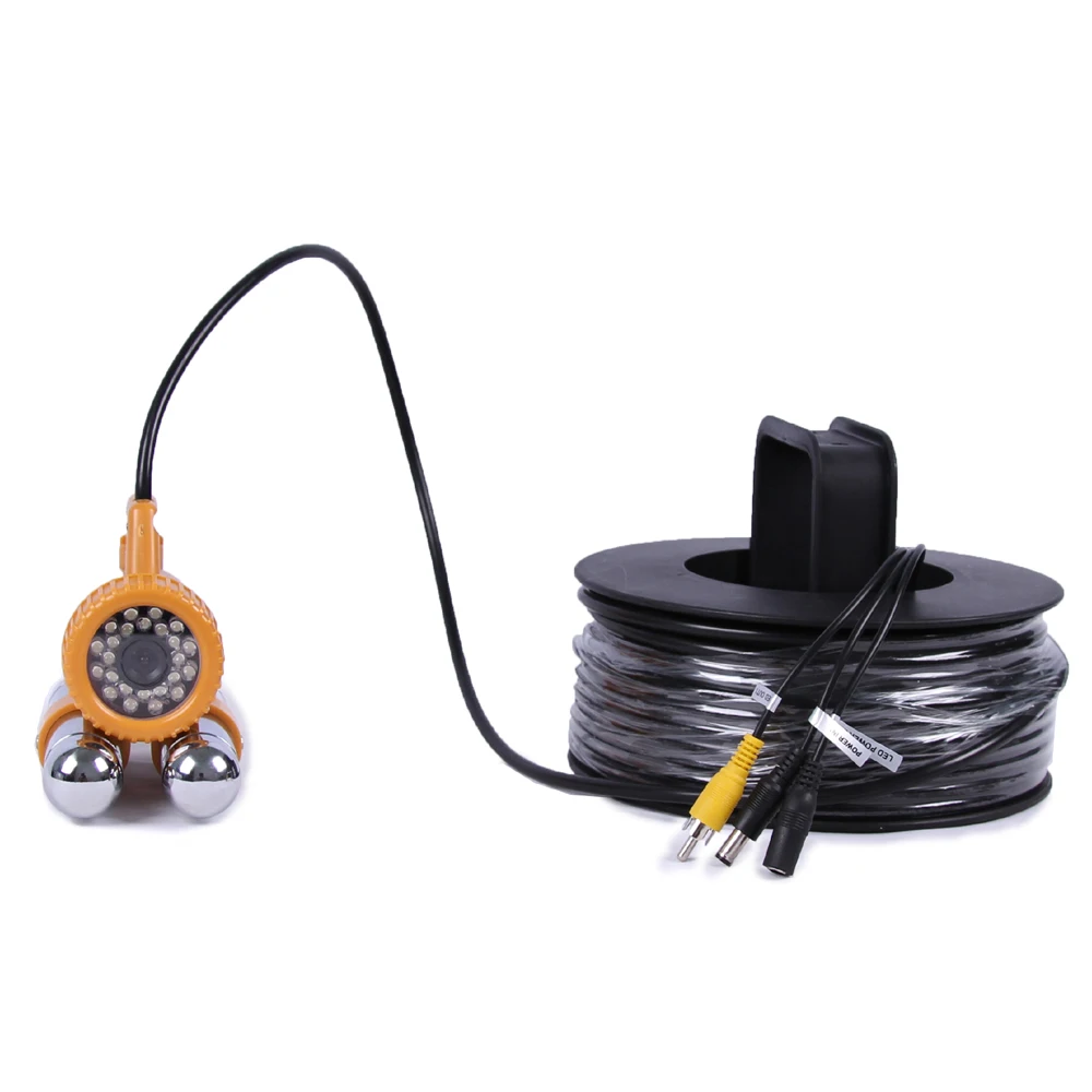 Цена Комплект для подводной рыбалки с 30-метровой глубиной и 7-дюймовым цветным TFT ЖК-монитором и желтым твердым пластиковым корпусом