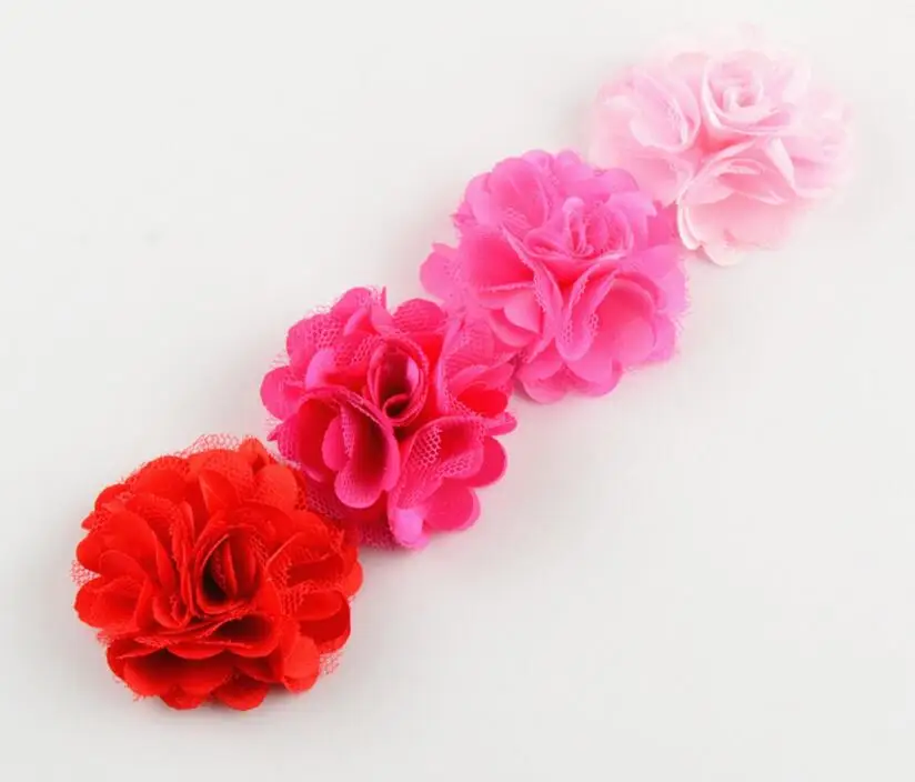 200 шт. атласные мини-тюлевые розы без зажимов для волос |