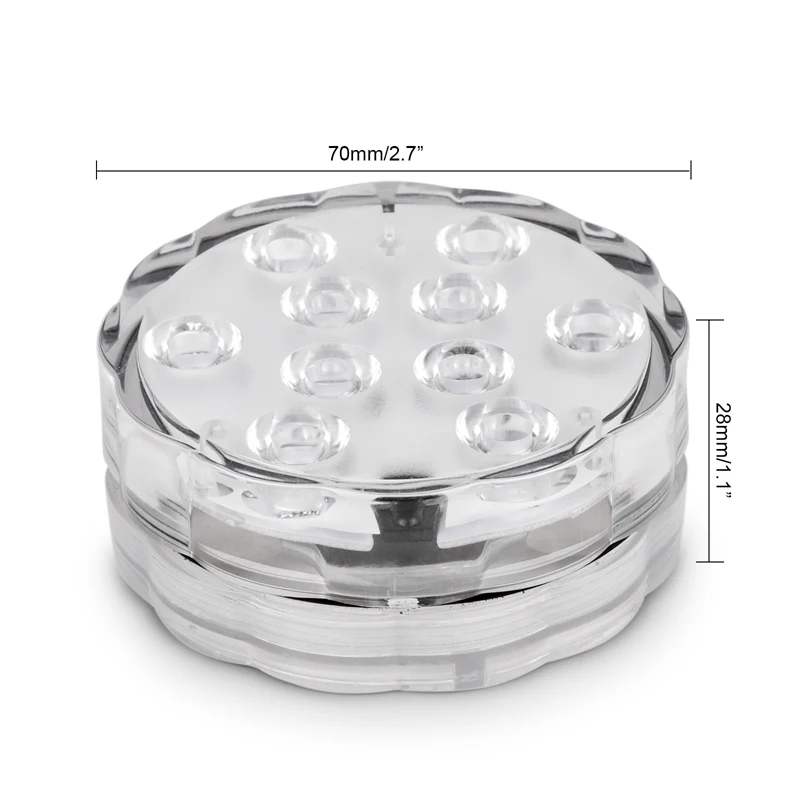 Цветная подводсветильник лампа для ваз с пультом дистанционного управления IP68 RGB