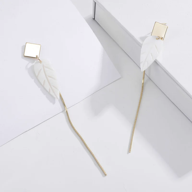 Длинные висячие серьги HONGYE модные ювелирные изделия медные корейские в виде