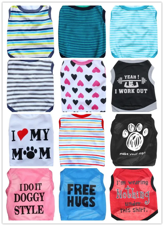 1 шт. большая акция летняя одежда для собак жилет домашних животных рубашки