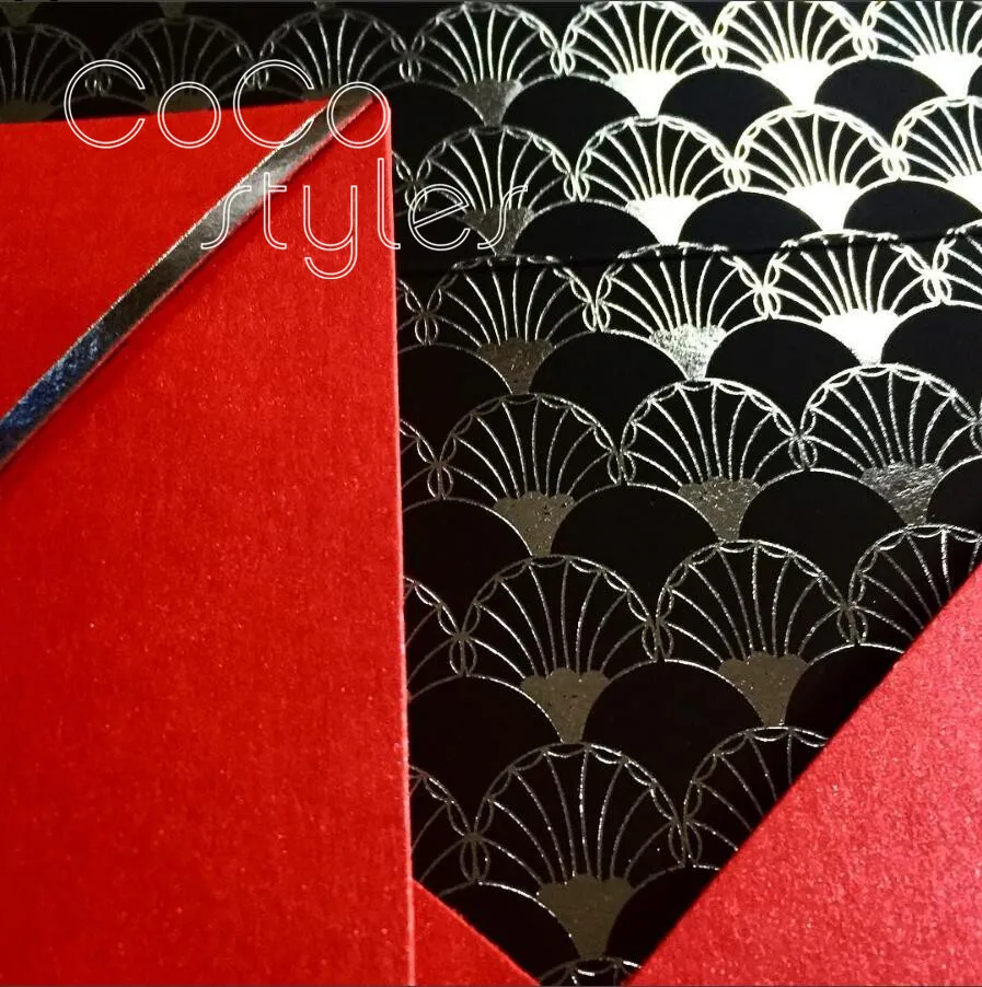 Cocostyles personalized luxury gold foiling printing design invitation cars with envelope for gatsby wedding invitations | Дом и сад