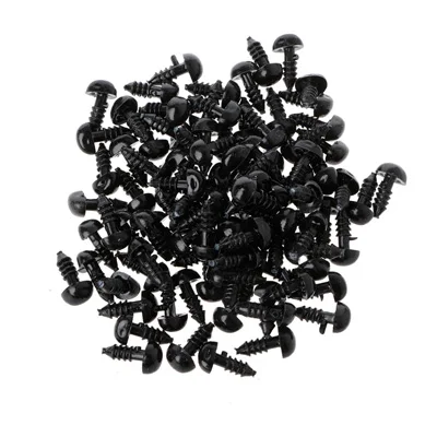 Black 100 шт Пластиковые безопасные треугольные бархатные Носы Для животных куклы плюшевого мишки - Цвет: Black