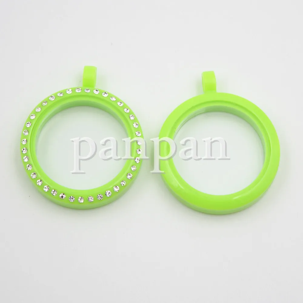 Free Chain!! 30mm Magnetic Closure Peridot Crystals/Plain Plastic Floating Locket Memory | Украшения и аксессуары