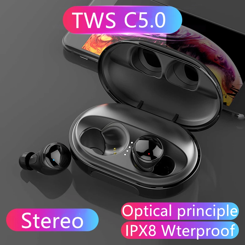 GIAUSA HBQ-Q32 TWS BT-5.0+ EDR Беспроводные наушники стерео Спорт IPX5 Earbus для IOS/Android телефон 2,4 ГГц 1500/2600 мАч