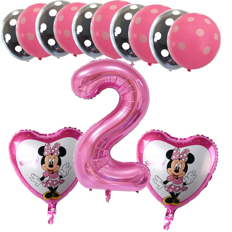 13 шт. синий для 2 года Mic Minnie тема вечерние украшения набор шар День рождения в