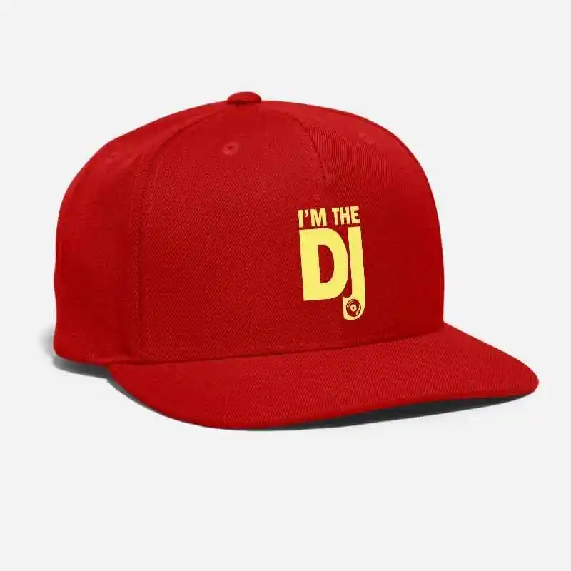 Мужская Женская Im A Dj графическая индивидуальная вышитая аниме музыка смешная тренажерный зал Юмор пары гик фильм паб рэп модная бейсбольная кепка - Цвет: red