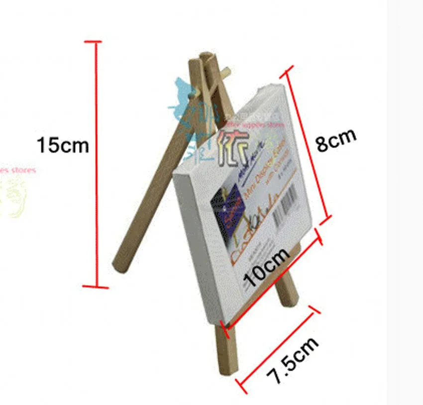 Столешница мольберт маленький миниатюрный Дисплей с холщовым деревом 15 см