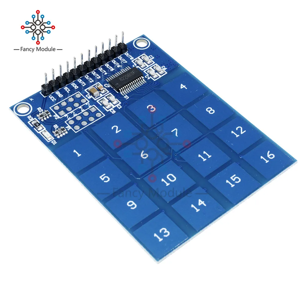 16 канальный сенсорный переключатель емкостный модуль IC пластина модуля Board для