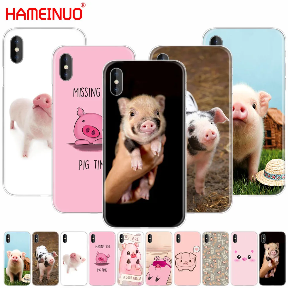 HAMEINUO Забавный милый чехол для сотового телефона в виде свиньи Для iphone X 8 7 6 4