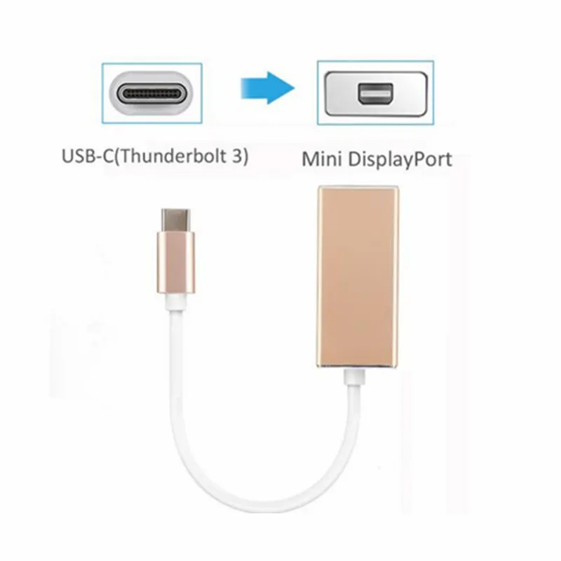 Адаптер портов дисплея KEBIDU 4K Type C к Mini USB DP кабель 3 1 DisplayPort без поддержки