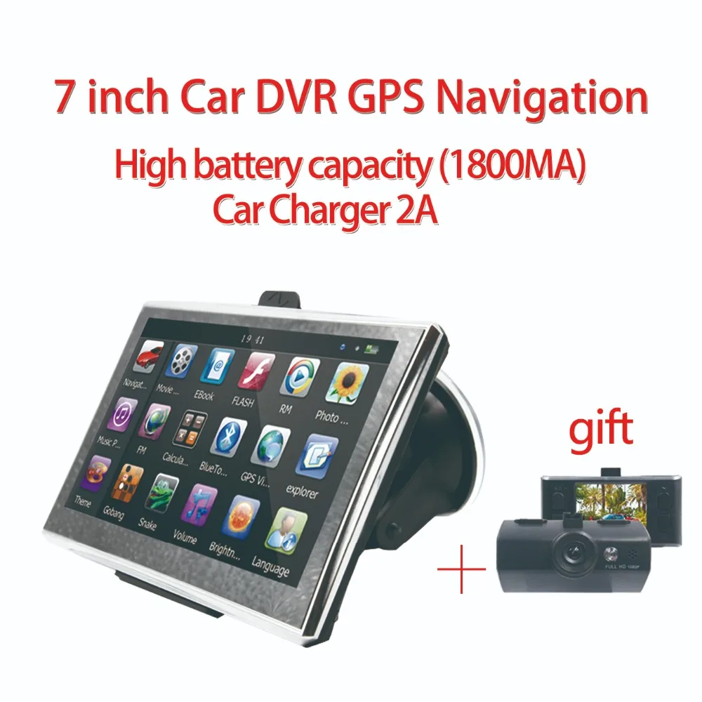 Оригинальный Новый x7 Автомобильный gps навигатор HD 7 дюймов 8 Гб 128 МБ европейские