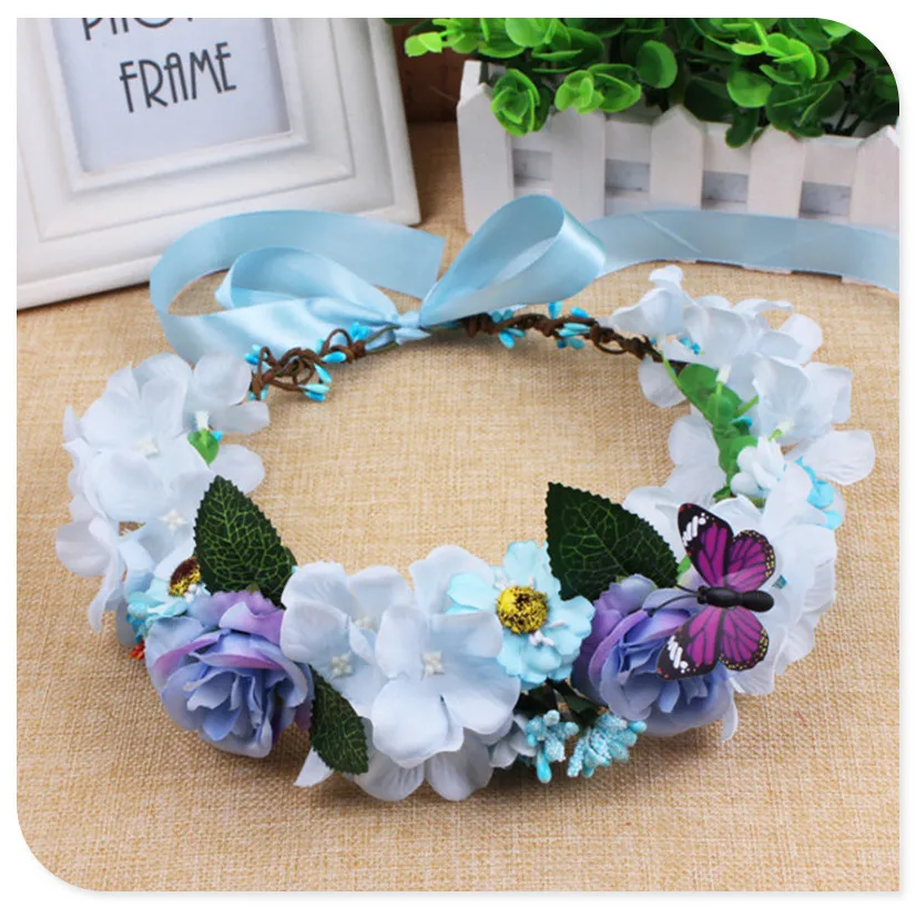 Для женщин цветок корона 2017new женский Богемия Регулируемый corolla Роза невесты