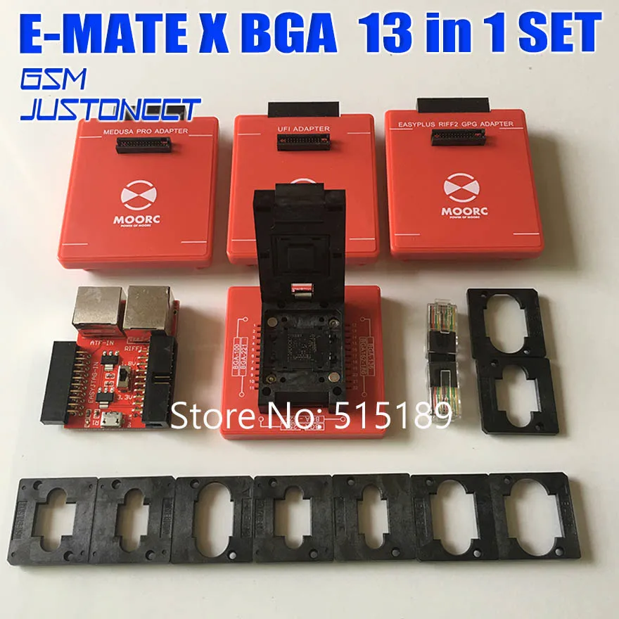 2019 MOORC Emmc коробка E MATE X PRO box EMMC BGA 13 в 1 поддержка 100 136 168 153 169 162 186 221 529 254 Бесплатная