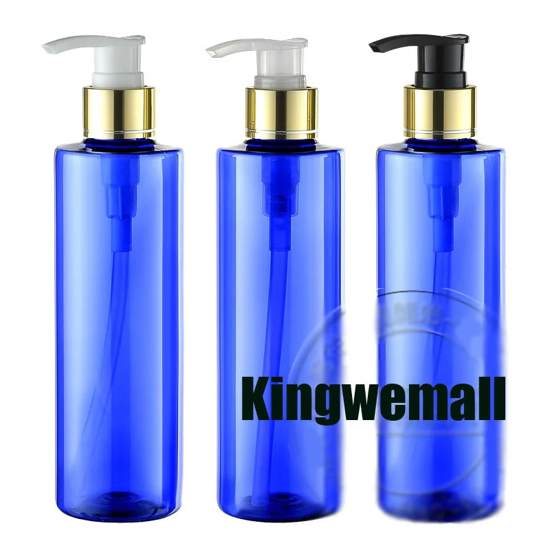 

300pcs/lot 250ml Blue PET Cream bottle,250ml Lotion pump bottle,250ml cosmetic container,cosmetic packaging