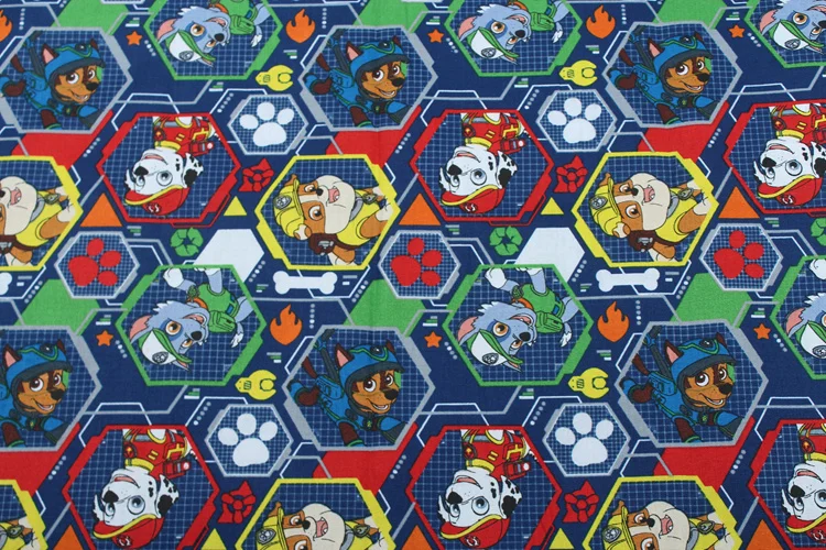 Lovely Toy dog Police Firehouse Dog cotton Fabric Child baby boy Diy Handmade Craft Bedding quilting 110*100cm | Дом и сад