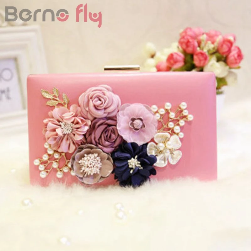 BERNO Fly/новые модные вечерние сумки с разноцветными цветами женские клатчи
