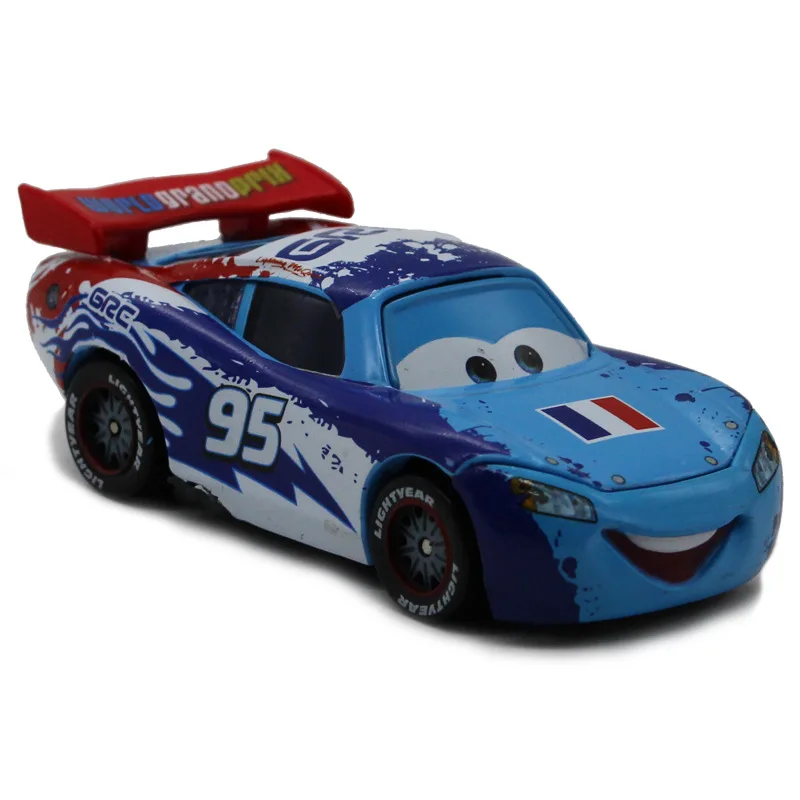 Модели машинок Disney Pixar Тачки 2 металлические литые № 95 Молния Маккуин Франция 1:55