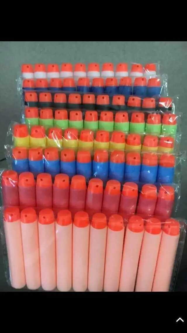 1000 ПК для Nerf пулями мягкими дырочку головы 7 2 см заправка игрушка дартс оружейные