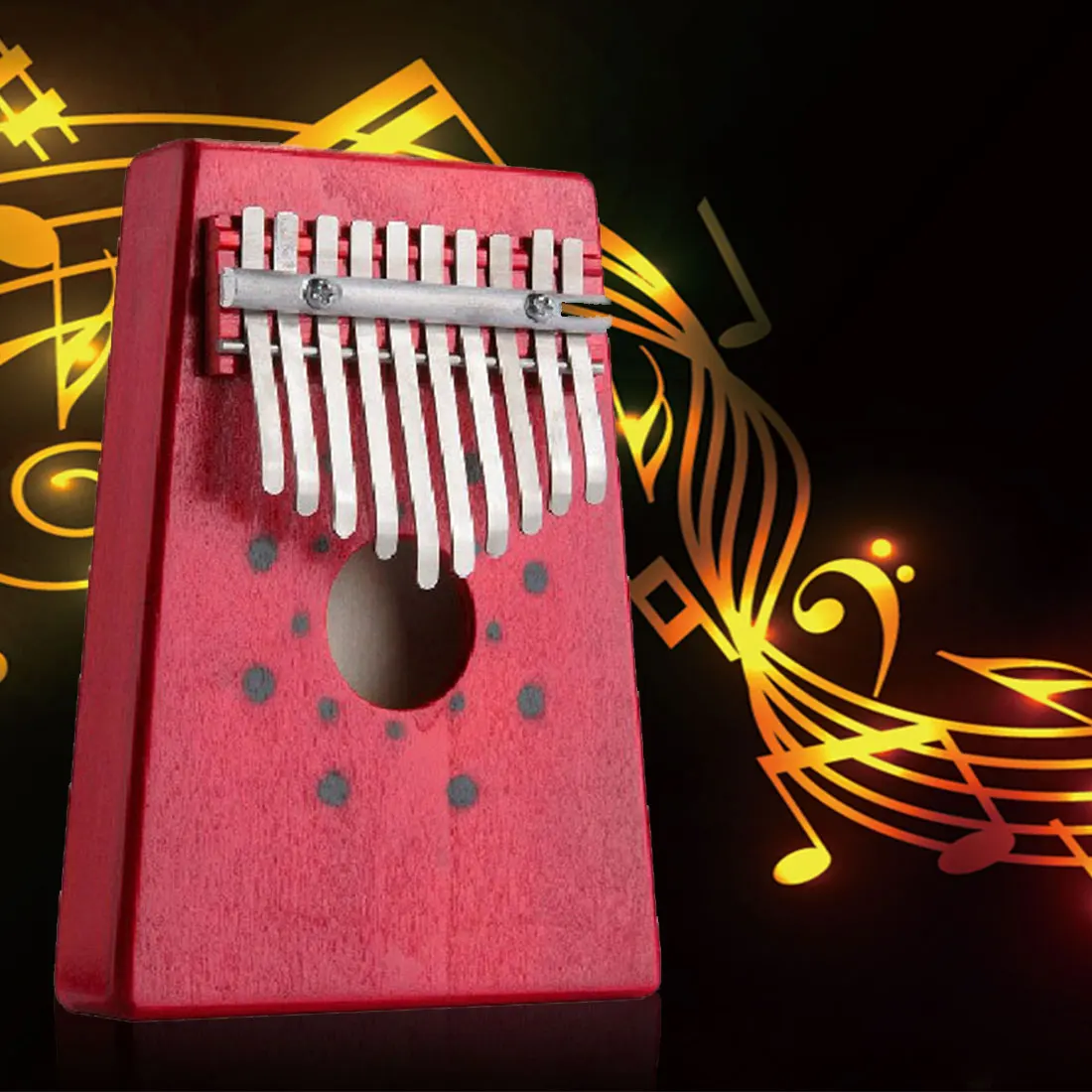 Профессиональное предложение красное пианино Kalimba с 10 клавишами традиционный