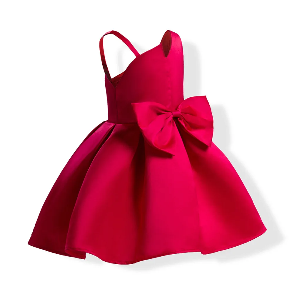 Бальное платье с бантом детское принцессы цветочным рисунком сезон лето-осень