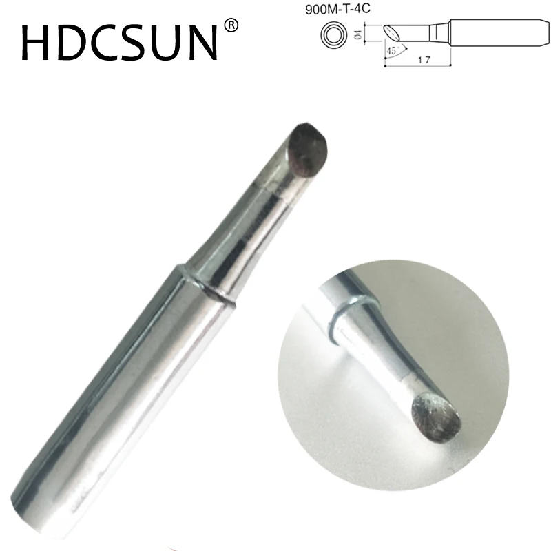 HDCSUN 900M-T-4C жало паяльника 936D припой 900M-T-4C для Saike aoyue yihua 936 852d+ 909D припоя очищайте жало паяльника