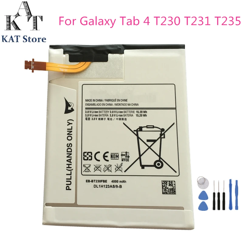 Сменный аккумулятор для планшета Samsung Galaxy Tab 4 Nook 4000 мАч 7 дюймов T231 T235 8