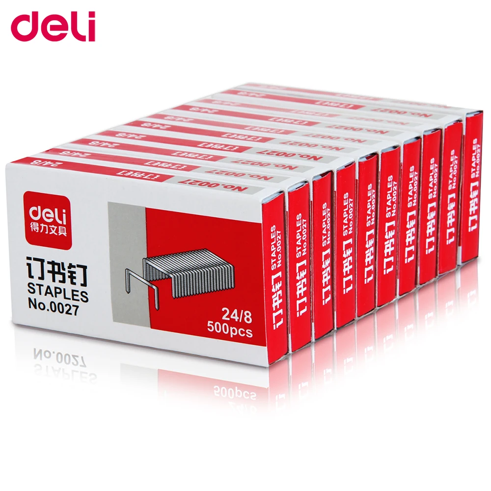 Deli 24/8 500 шт. в коробке скобы для степлера бумага переплет стационарный 2 комплекта