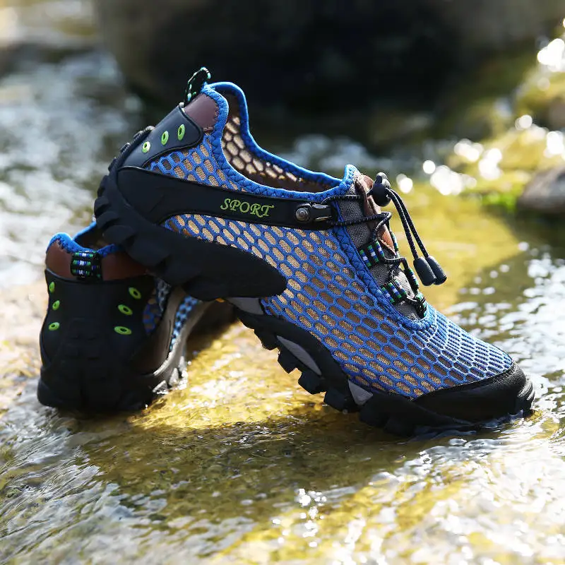 Большие размеры Летняя мужская повседневная обувь модная дышащая Брендовые