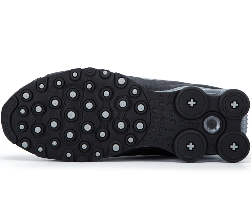 Оригинальные мужские спортивные кожаные сникеры Shox Tech СРХ с крокодиловом