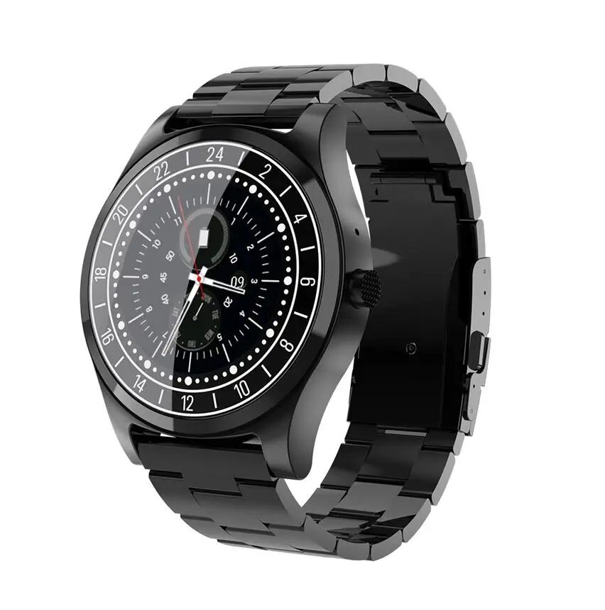 black metal JRGK новейшие DT19 Bluetooth умные часы мужские металлические наручные часы с циферблатом пульсометр кровяное давление спорт фитнес трекер умные часы - Цвет: black metal