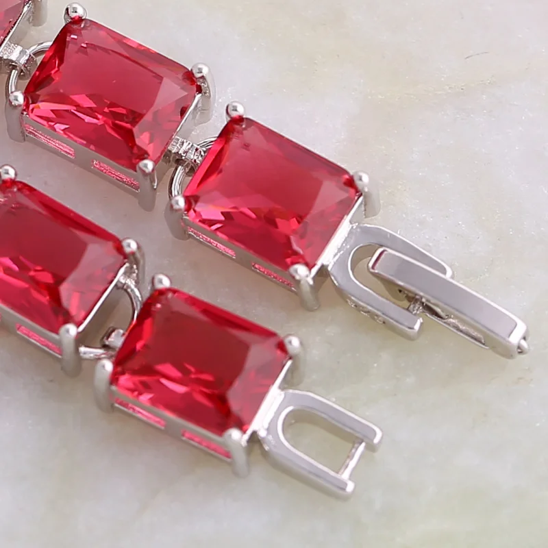 Модные женские браслеты для женщин ярко-розовый кубический цирконий модные