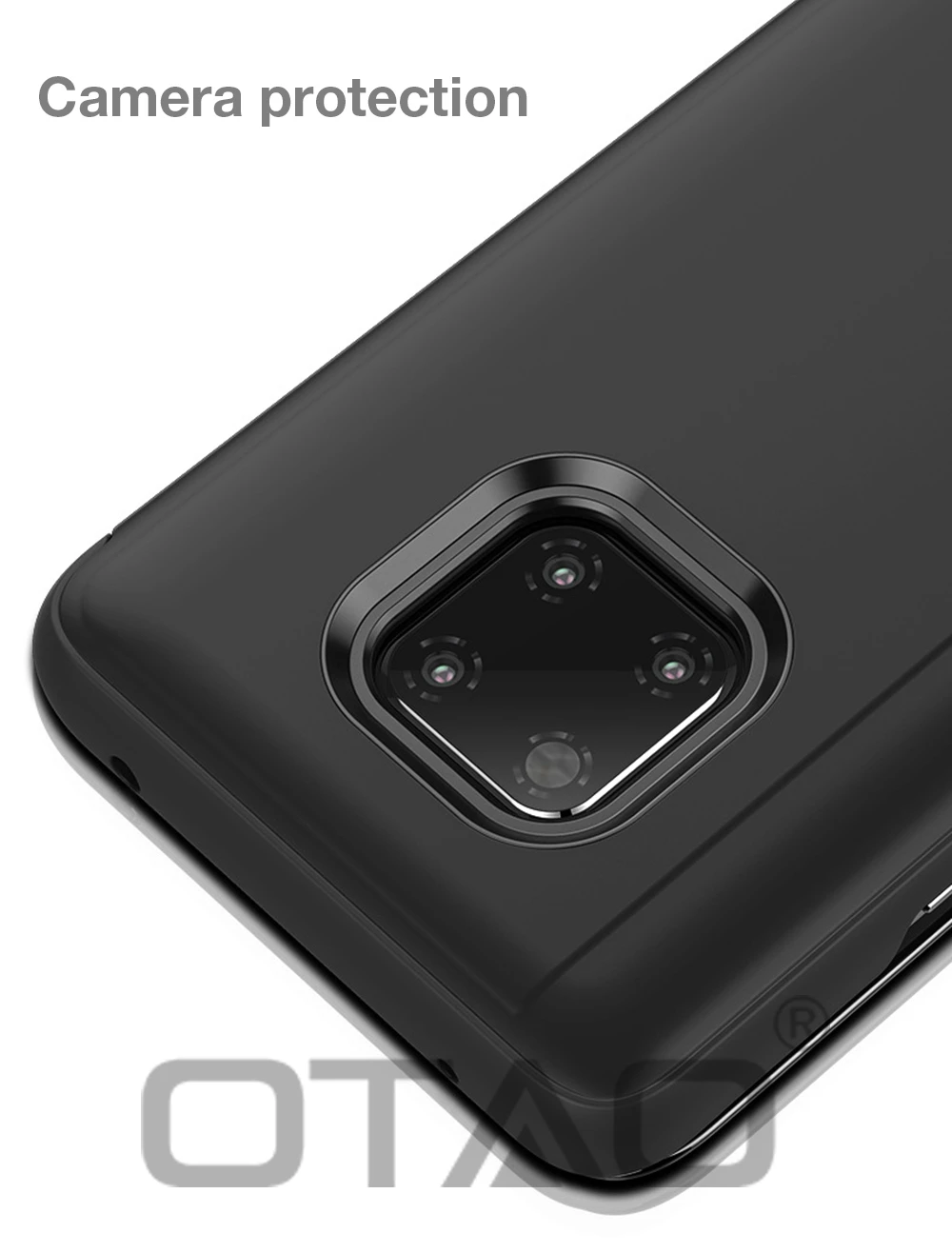 Умный прозрачный зеркальный чехол OTAO P для huawei P20 P30 P9 P10 Lite mate 10 20 Pro, откидной чехол s Honor 10 9 Nova 3 3i, кожаный чехол