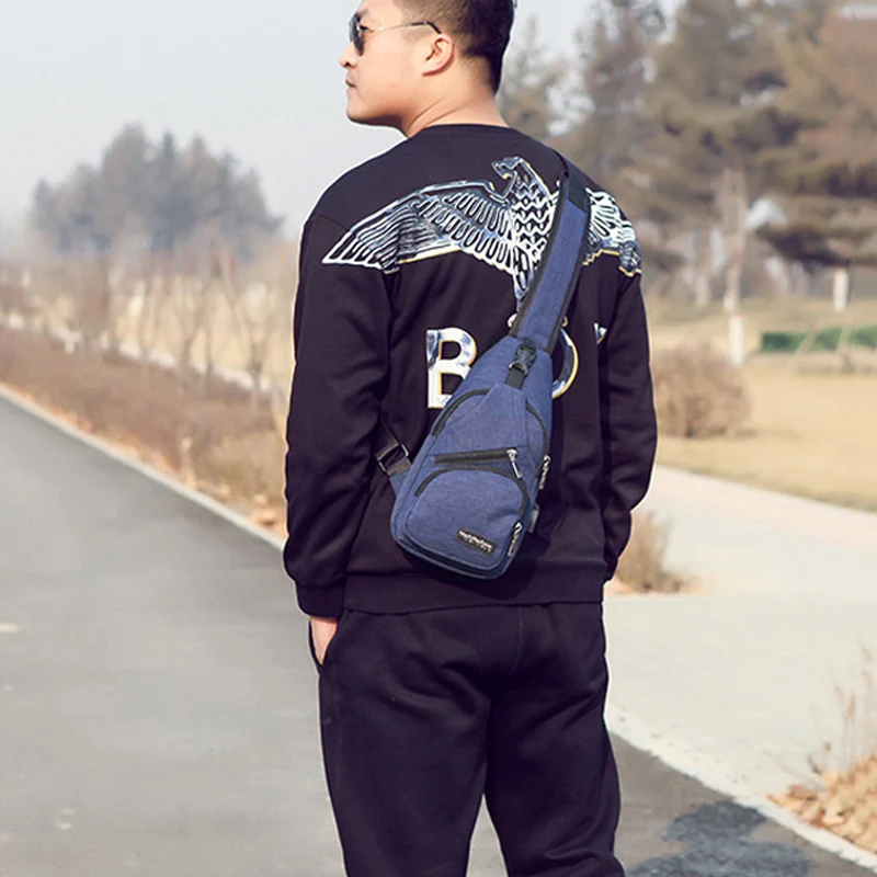 Мужская и женская нагрудная сумка с usb зарядкой новая модная через плечо для iPad