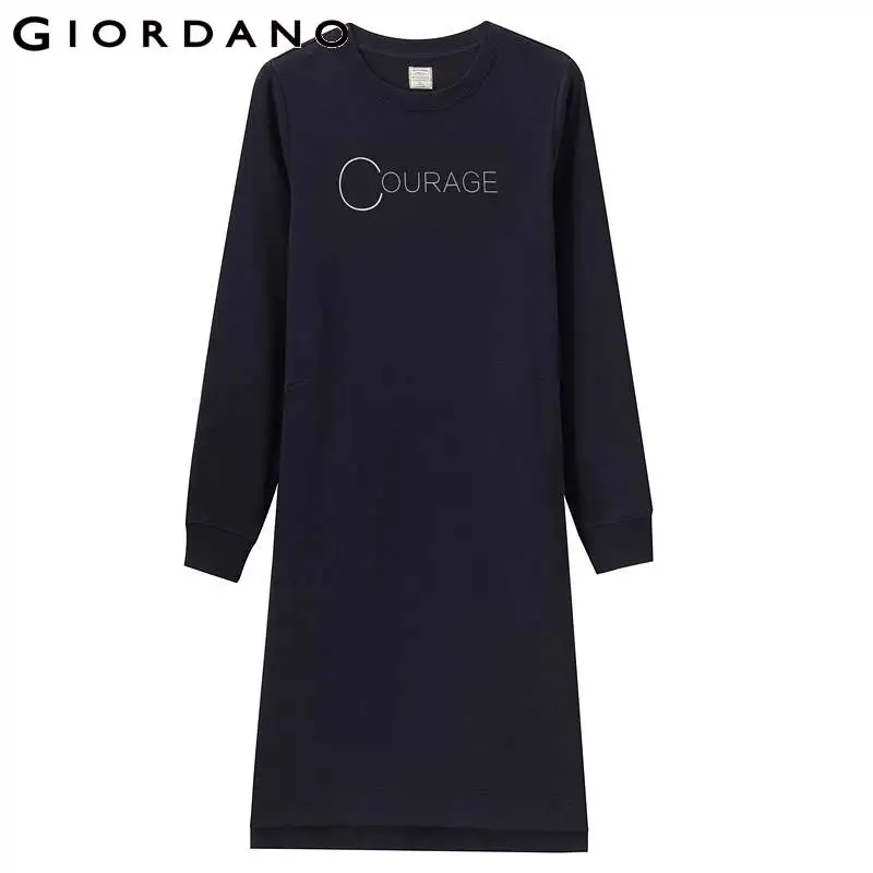 Джордано Для женщин платье Толстовка печатные буквы обирали Подкладка зима с