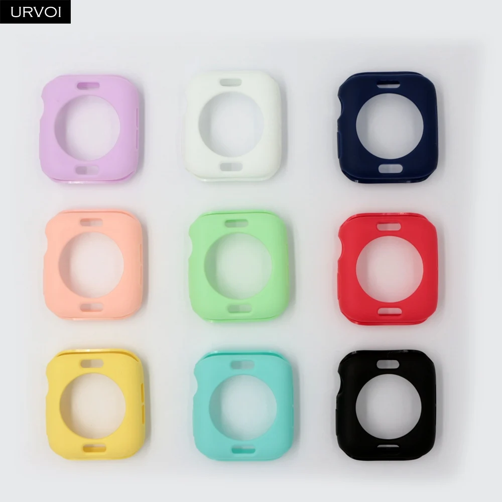 URVOI конфетный, TPU чехол для apple watch series 5 4 3 21 цветной защитный чехол для iWatch 38 42 40 44 мм подходит для ультратонкой рамки