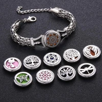 aroma bracelet diffuser jewelry open antique vintage flower perfume essential oil aromatherapy locket bracelet with 1pcs pads